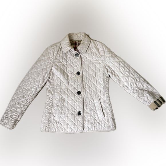 Burberry Pink Quilted Puffer Jacket - Picture 1 of 7
